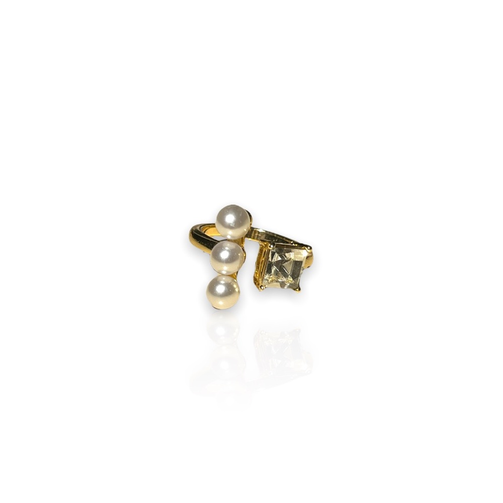 ✨ Pearl/diamond open ring